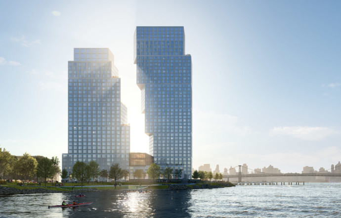 Brooklyn : OMA imagine deux tours « zig zag » à Greenpoint