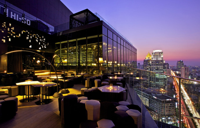 Le rooftop au 29è étage, idéal pour un moment détente en fin de journée.