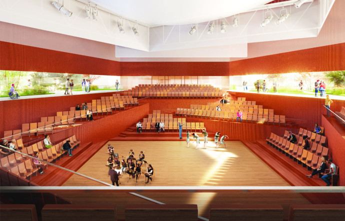 La salle de concert de 500 places.