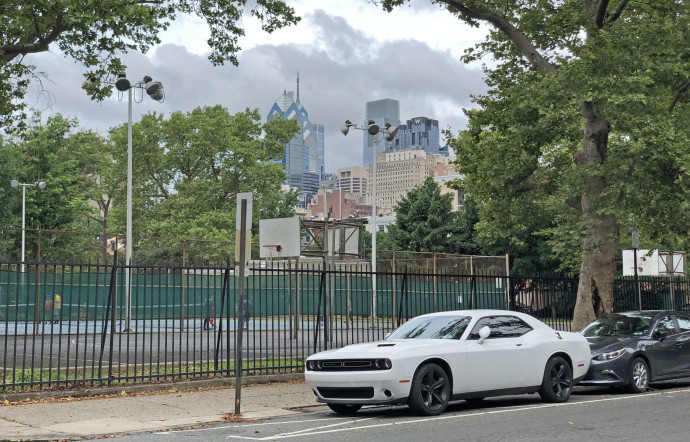 Scène de rue à Philadelphie.
