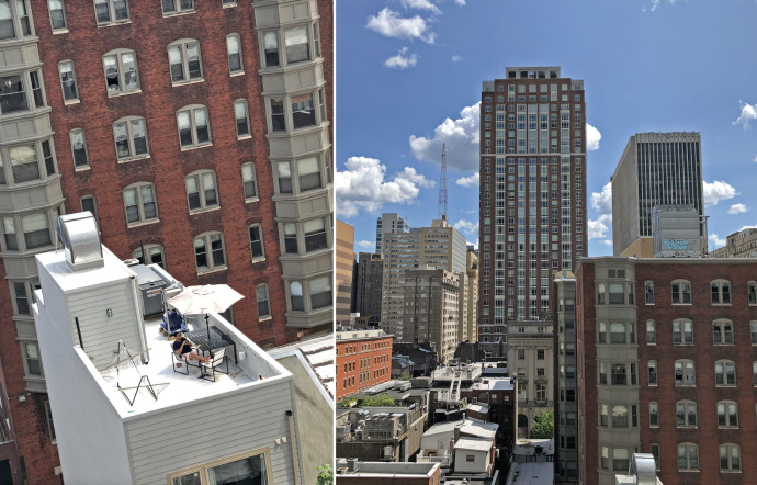La vue depuis l’hôtel Sonesta dans le quartier de Rittenhouse Square. www.sonesta.com