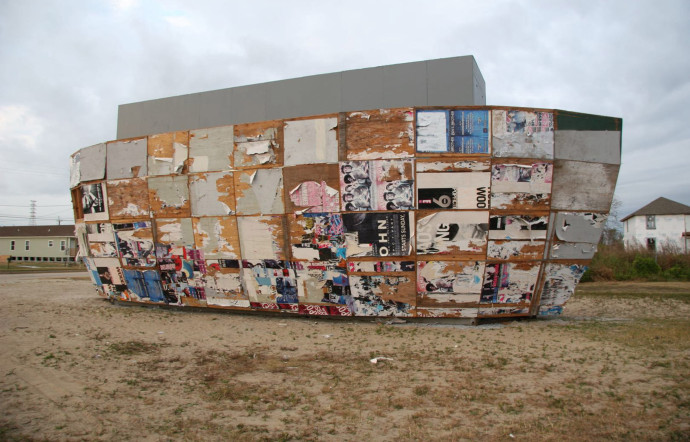 Mithra, installation, Mark Bradford, Prospect.1, New Orleans LA, 2008.