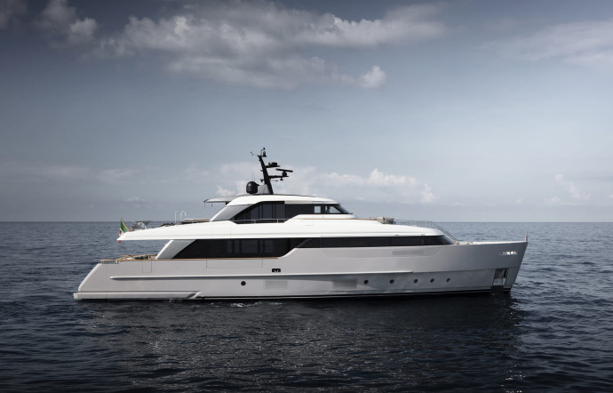 Top 5 Cannes Yachting Festival 2019 – San Lorenzo SD96 – Longueur 28,93 m – Largeur: 7,60 m – motorisation: 2 x 1280 ch MTU. www.sanlorenzoyacht.com