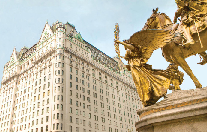 Construit en 1907, le Plaza a eu divers propriétaires, dont, entre autres, Conrad Hilton et… l’inénarrable Donald Trump.