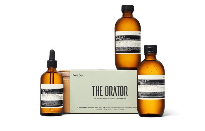 Parfums et grooming – Aesop, 150 €.