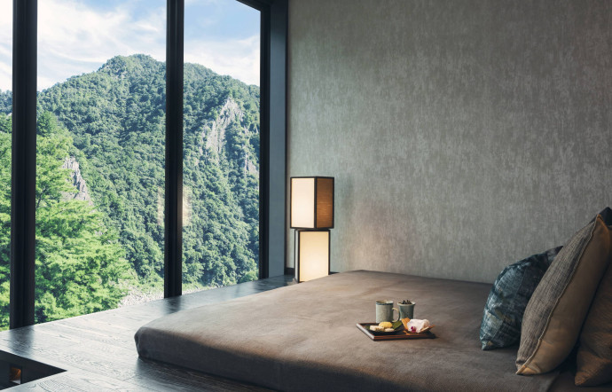 Les hôtels du groupe Hoshino Resorts – dirigé par Yoshiharu Hoshino, 59 ans – offrent des parenthèses uniques au Japon… et ailleurs, comme ici l’Hoshinoya Guguan, à Taïwan, inauguré en juin dernier.