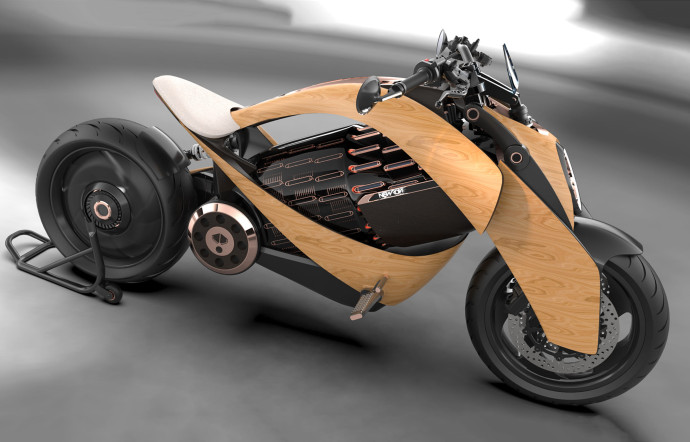 EV-1, la première moto développée par Newron Motors.