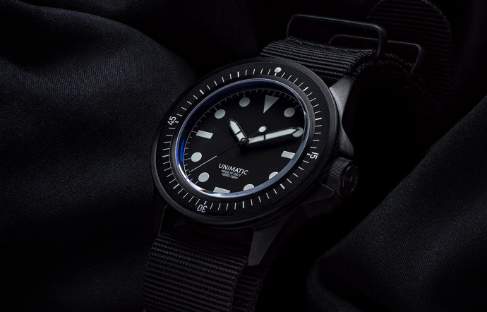 Montre U1-FN, édition limitée à 300 exemplaires, 762,50 €. www.unimaticwatches.com/u1-fn