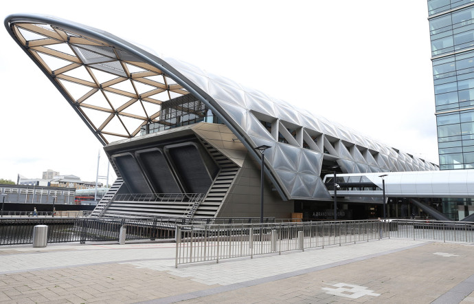 La nouvelle gare de Canary Wharf.