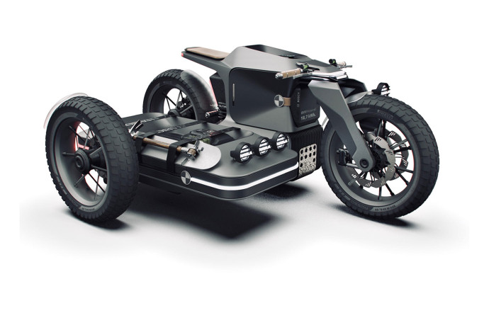 La BMW Motorrad x ESMC Off-Road Adventure e-motorcycle.