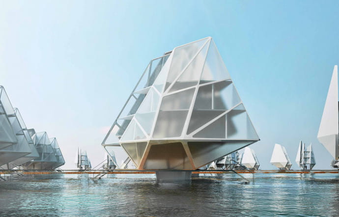 Dada imagine la maison du futur, sur pilotis et auto-suffisante