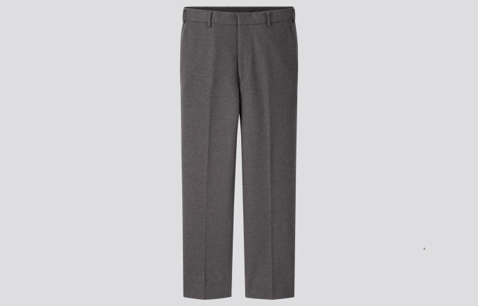 Pantalon en laine mélangée, 59,90 €.