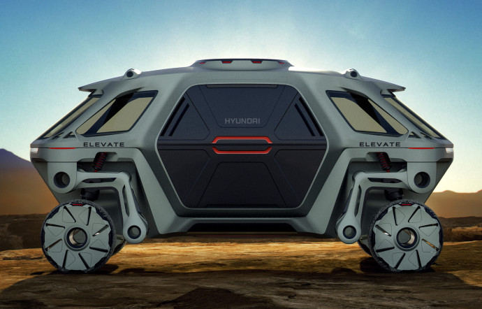 Le Hyundai Elevate avant de déployer ses jambes.