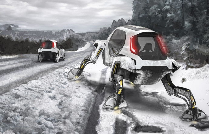 Le Hyundai Elevate pourrait servir de véhicule de sauvetage.