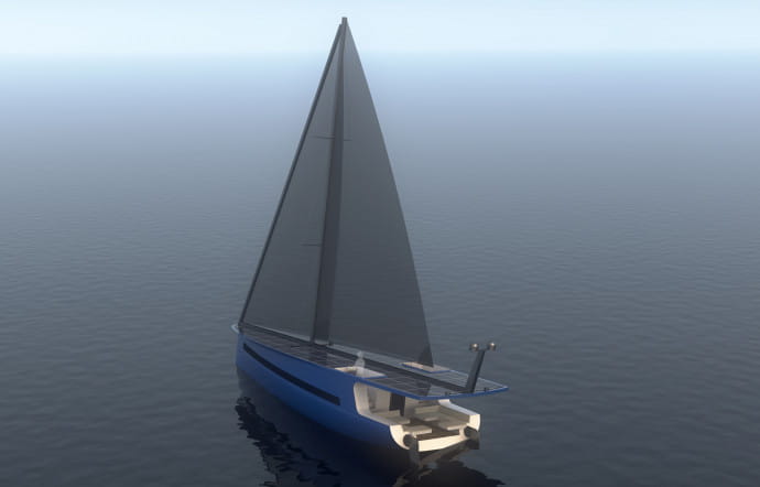 P1 : un concept de bateau 2 en 1 couvert de panneaux solaires
