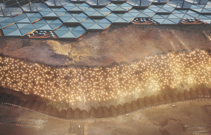 Nüwa, la capitale de la première colonie humaine sur Mars.
