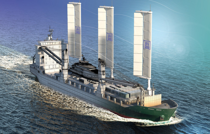 Des solutions incroyables sont imaginées pour limiter l’empreinte carbone du transport maritime. Ayro, filiale du cabinet morbihannais d’architecture navale VPLP, développe les ailes OceanWings pour équiper les navires. Formées de volets articulés, elles assurent une propulsion mixte voile/moteur et des navigations à des vitesses égalant celle des navires conventionnels.