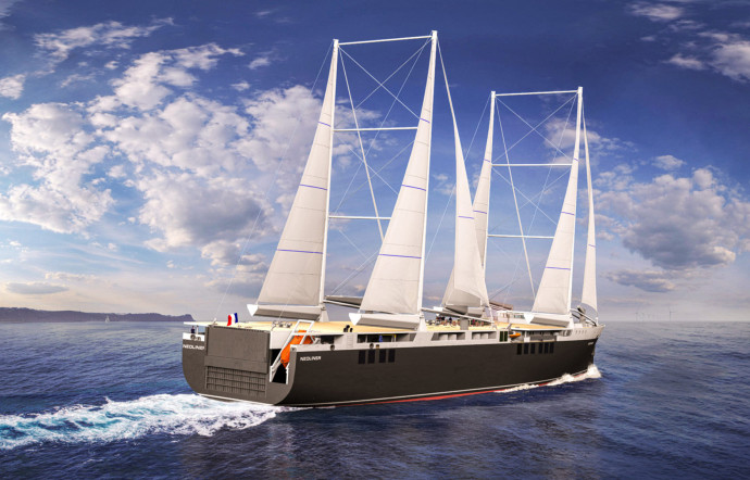 Neoline a fait le choix d’un navire de 136 m de long avec 4 200 m² de voile. Le Neoliner pourra embarquer 500 voitures ou 280 conteneurs ou 5 000 tonnes de fret conventionnel. Son coût est estimé à 50 M €.