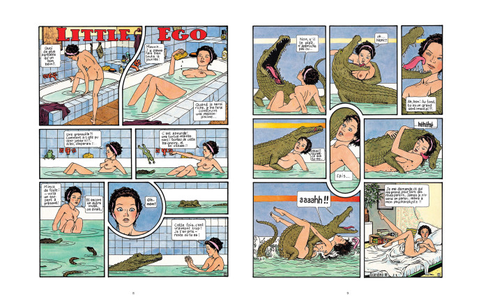 Little Ego s’évade dans des rêveries érotiques déconcertantes. Dans l’une d’elles, elle se fera même prendre sauvagement par un crocodile…