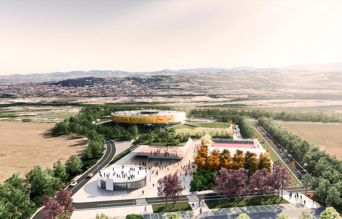 La Cittadella Dello Sport, en cours de construction, à Tortone.