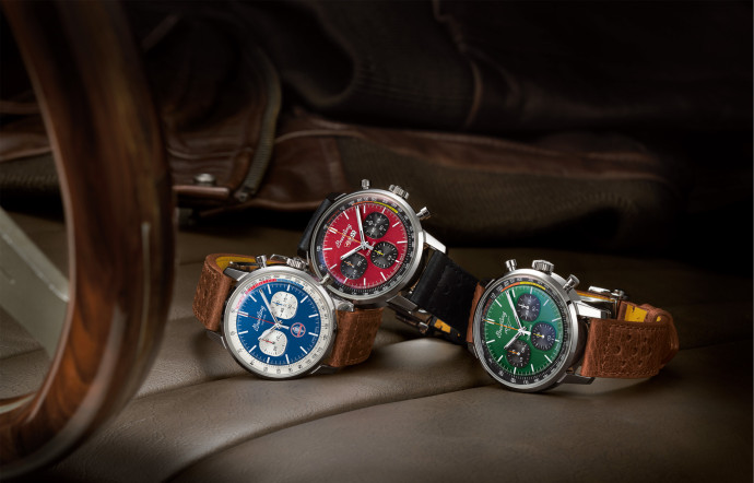 Dénommé « Top Time Classic Cars », ce trio de chronographes célèbreles mythiques Chevrolet Corvette, Ford Mustang et AC Cobra.
