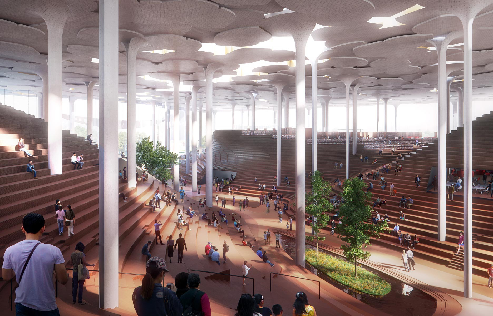 Snøhetta signe une spectaculaire bibliothèque « gingko » à Pékin architecture - the good life
