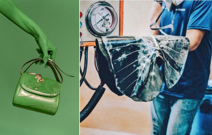 Le sac BabyAbag d’Amélie Pichard est fabriqué dans une feuille beLeaf.