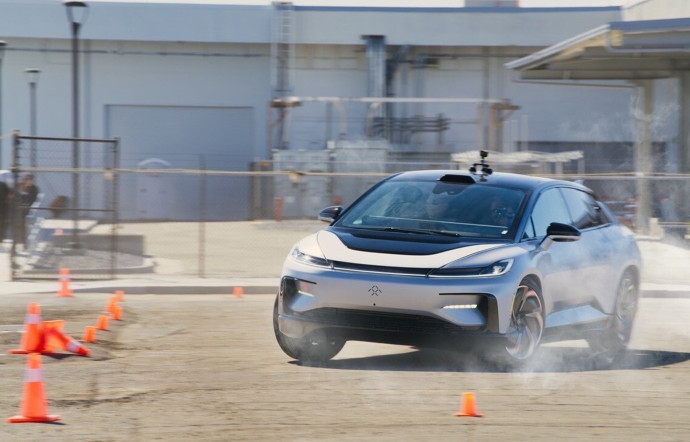 Le FF 91 dont les premiers modèles de série pourraient sortir d’usine d’ici la fin de l’année.