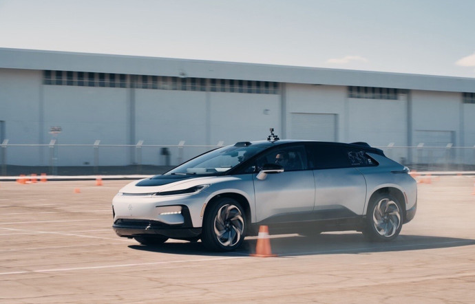 Le FF 91 dont les premiers modèles de série pourraient sortir d’usine d’ici la fin de l’année.