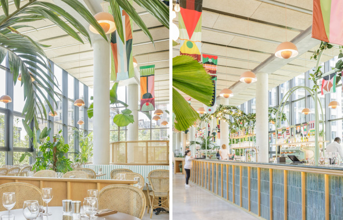L’auberge de jeunesse, qui accueille 400 lits, jouit d’un hall vitré sur toute sa longueur.