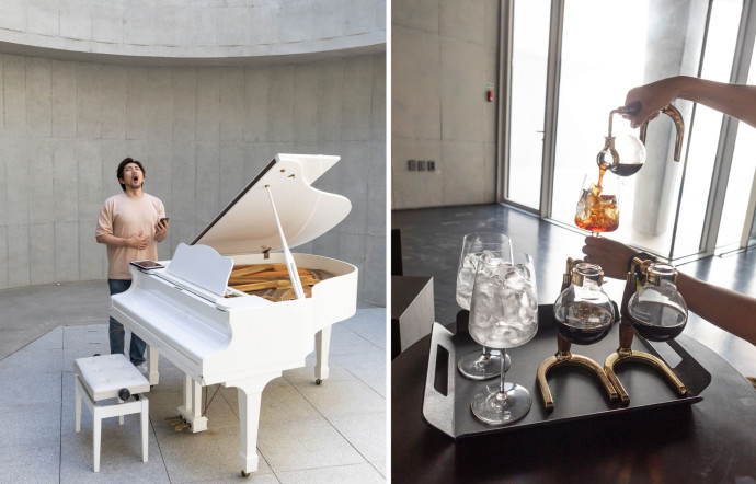 Young-Kwang Kim, patron du Lounge Itaet chanteur baryton.