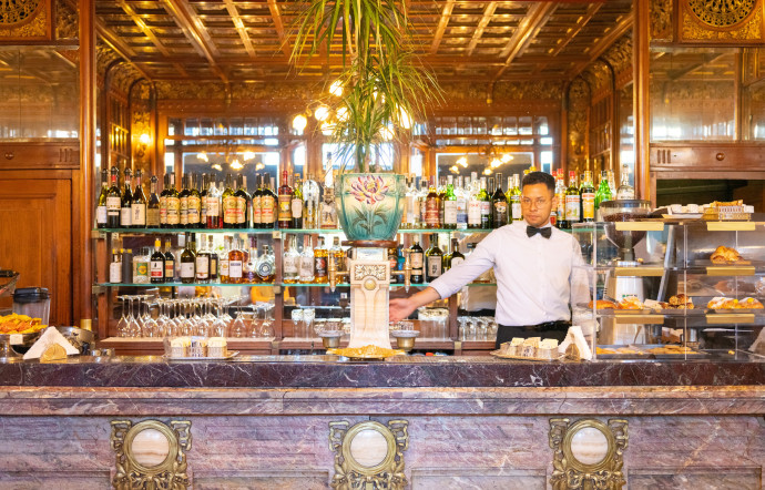 À l’intérieur du Caffè Mulassano.