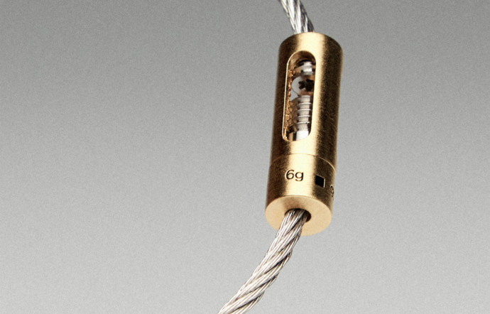 Bracelet câble le 6g de Le Gramme.