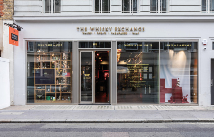Vue de la boutique de The Whisky Exchange.
