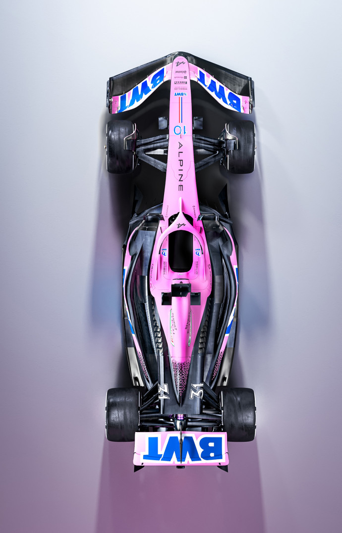 L’Alpine A523 habillée du rose BWT participera à trois courses de la saison 2023-2024.