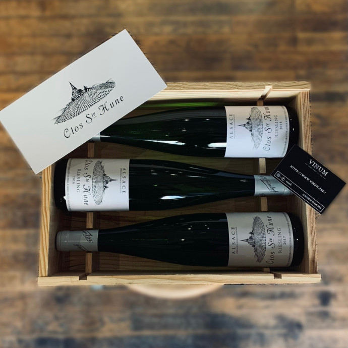 Trimbach Caisse Verticale Trois Millésimes Riesling Clos Sainte Hune/ Crédit : Vinum