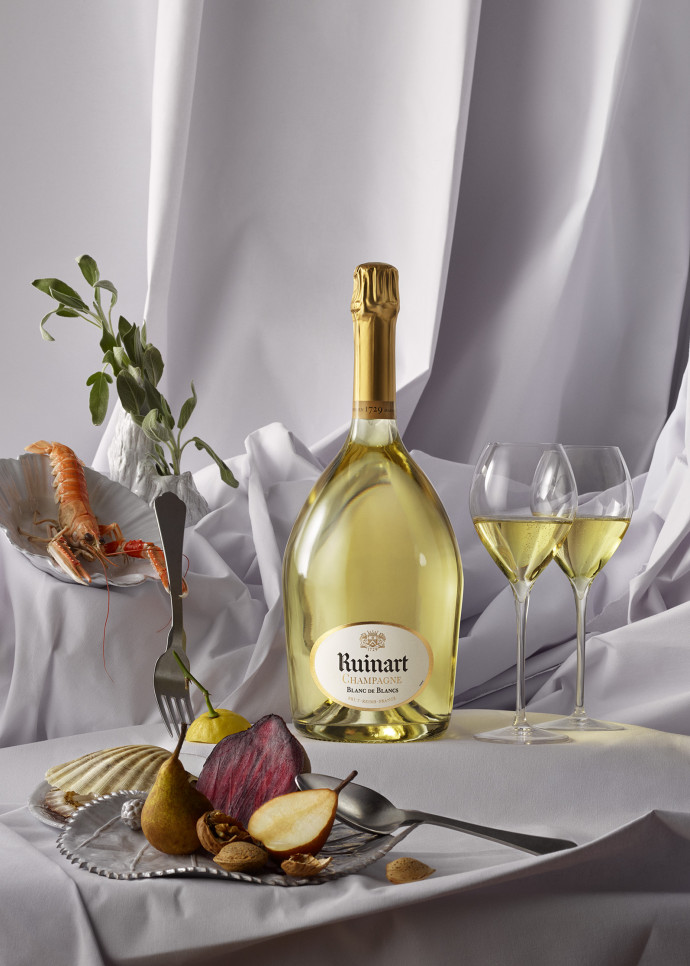 Nature morte, Ruinart Blanc de Blancs, Food for Art 2023