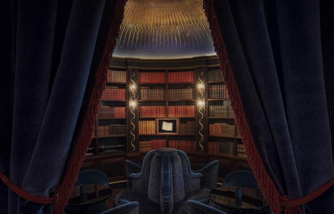 La bibliothèque en rotonde.