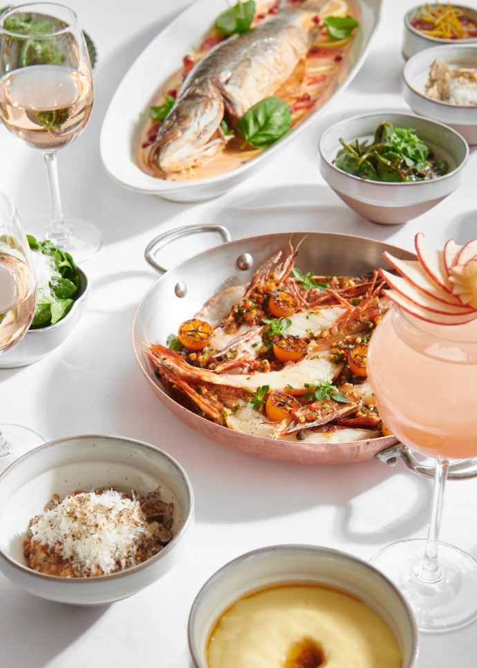 Les plats gourmands du Bagatelle Saint-Tropez.