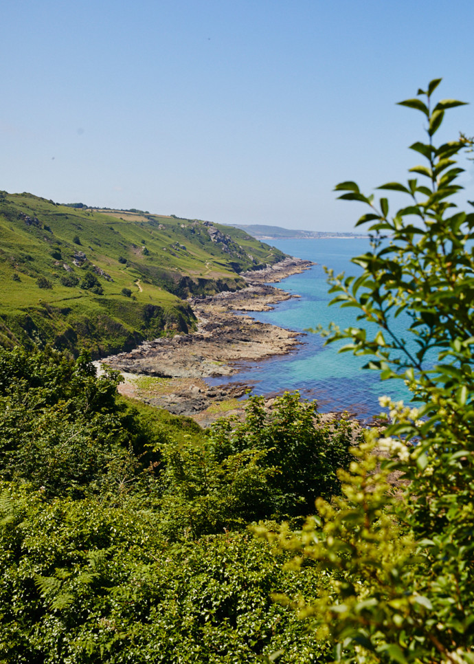 Vue de la mer de Cherbourg.