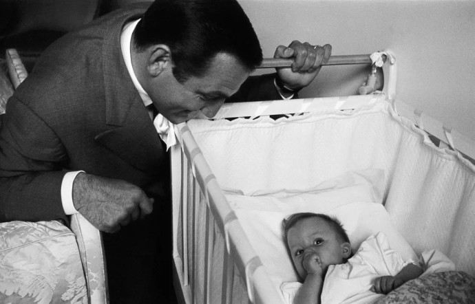 Lino Ventura et sa fille Linda.