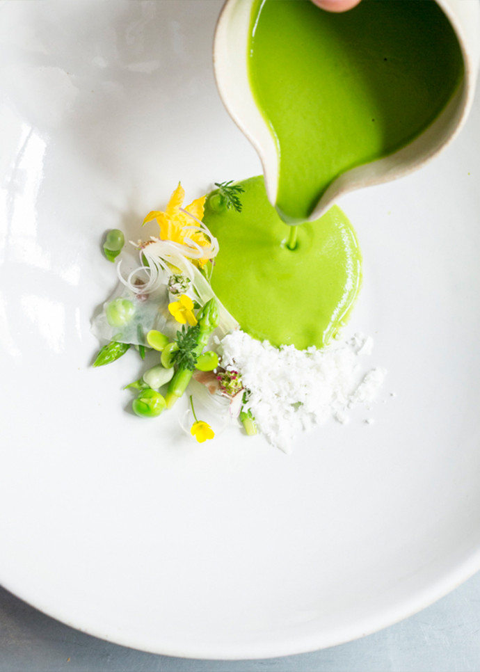 Le chef a sourcé la crème des producteurs alentour pour dérouler sa vision d’une brasserie d’auteur.
