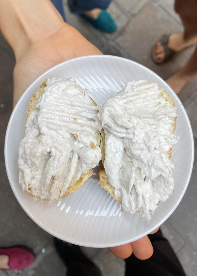 Croûton à la morue à la vénitienne.