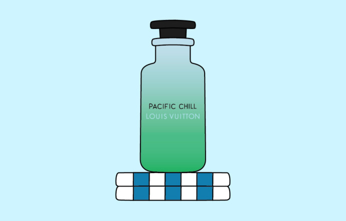 Pacific Chill (2023), Louis Vuitton. Parfumeur : Jacques Cavallier‑Belletrud. Eau de parfum, 100 ml, 260 €