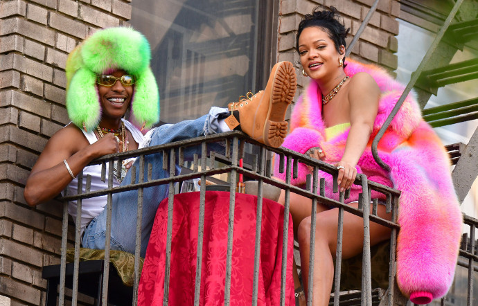 Asap Rocky et Rihanna.