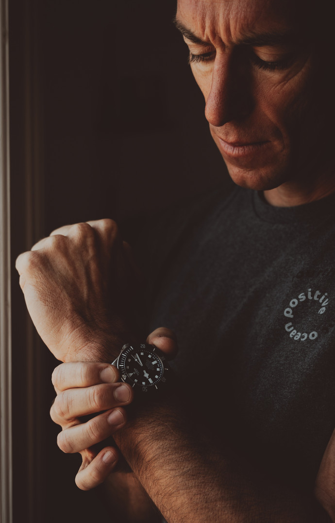 Morgan Bourc’his avec sa Tudor Pelagos.