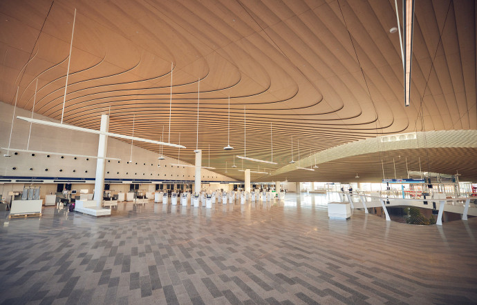 Le hall d’enregistrement des vols internationaux.