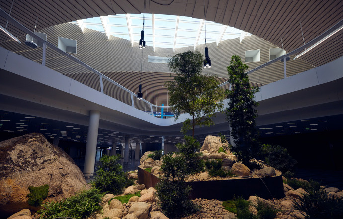 La nature s’invite aussi pour de vrai à la sortie du terminal 2.