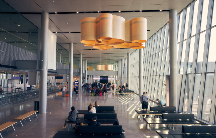 L’aile ouest du terminal.