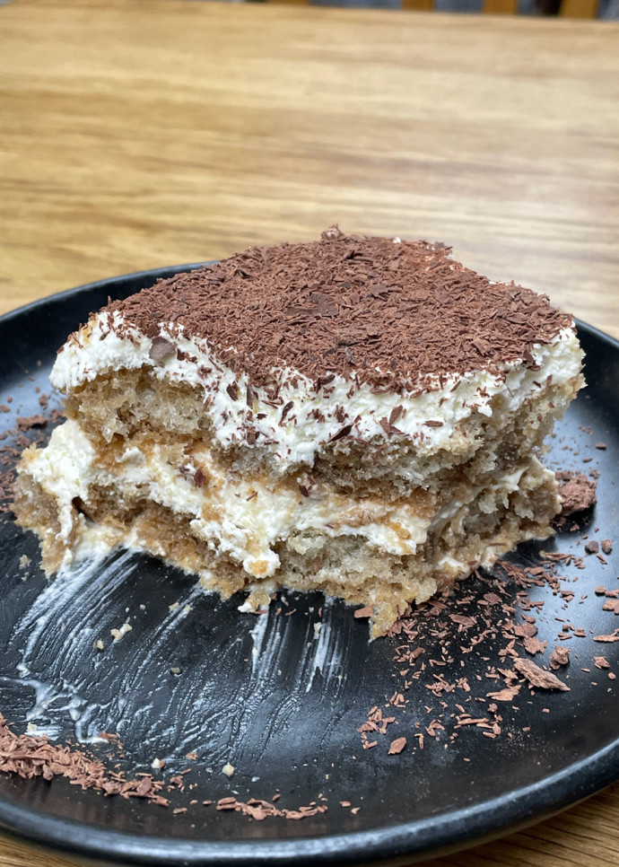 L’alternance de textures différentes se démarque dans le tiramisu de Faggio.